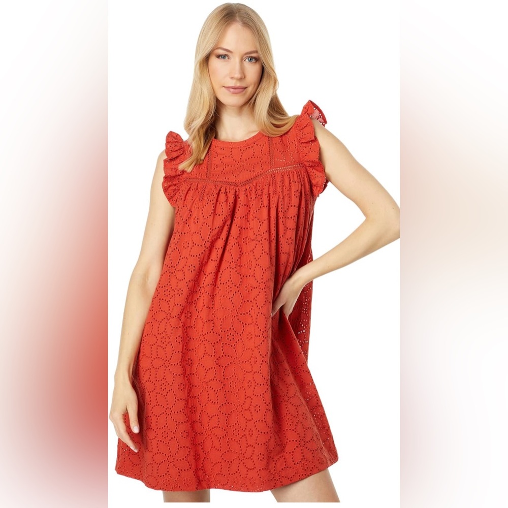 Madewell ruffle eyelet dress